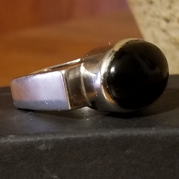RARE Silpada Sterling Silver  & Black Onyx Ring - Picture 5 of 15